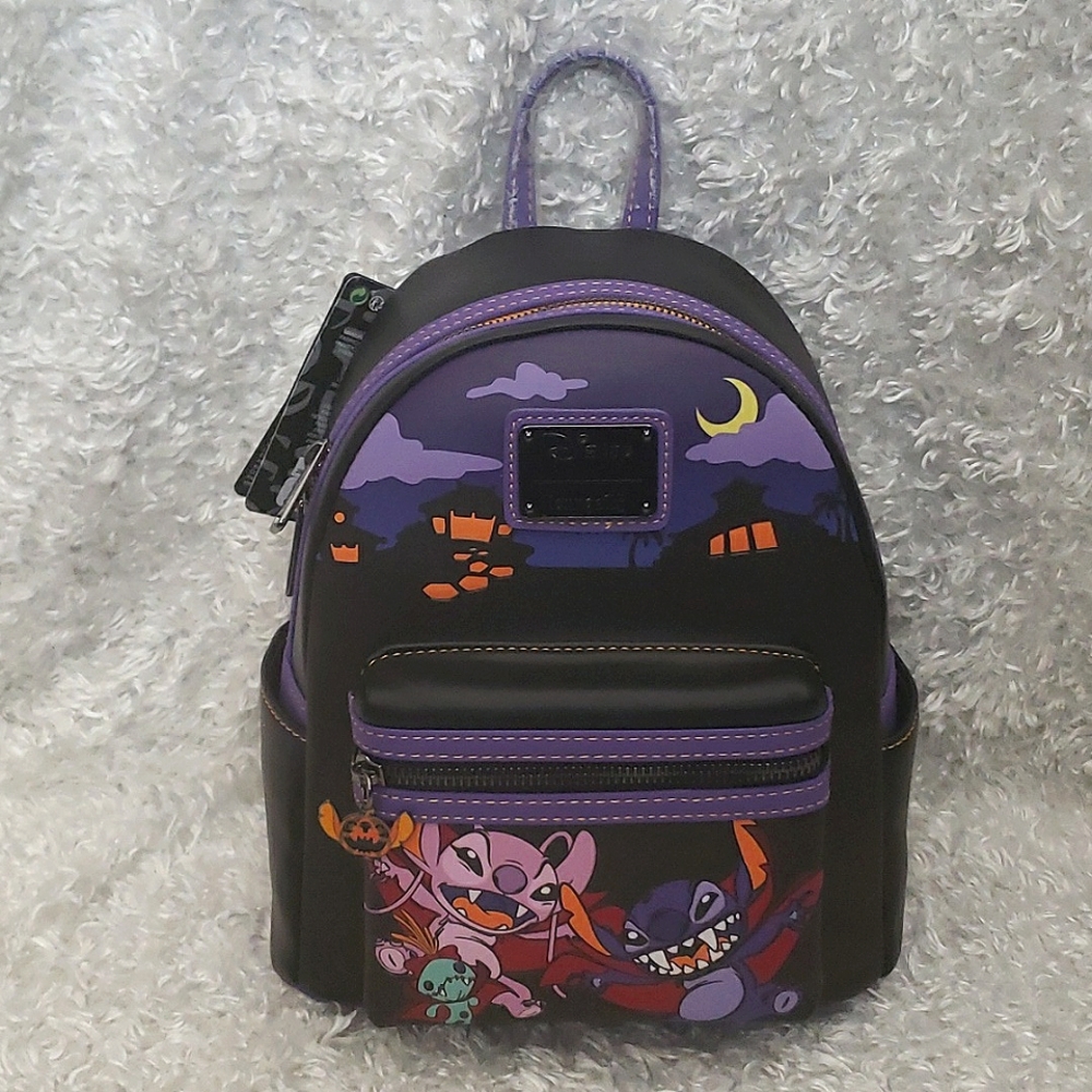 Loungefly Lilo and Stitch Halloween Vampire Angel Scrump mini backpack
